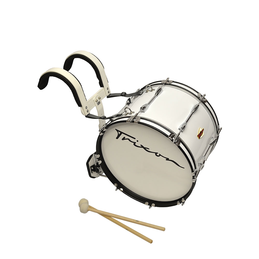 Trixon Marching Bass Drum 18x12 white 